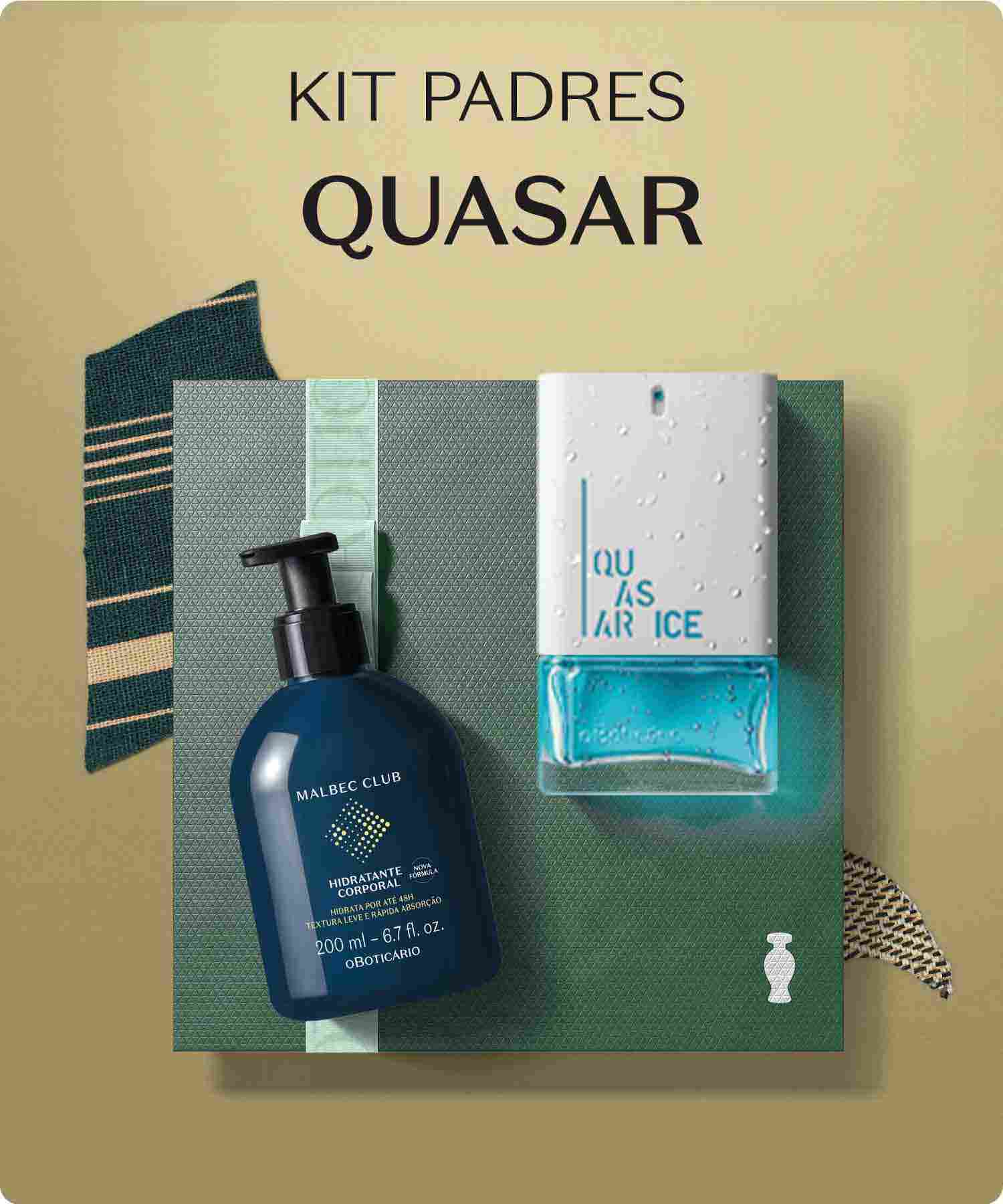 Frescura extrema con Quasar Ice, un perfume de hombre perfecto para el día del padre. El kit también trae un hidratante perfecto para cuidar su piel.