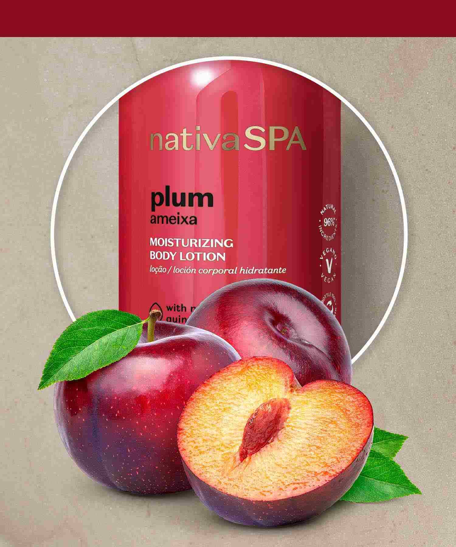 Frutal y vibrante. Una línea que aporta intensidad y vibración con una fragancia floriental ambarada. Uno de los aromas más provocativos y amados de Nativa SPA.